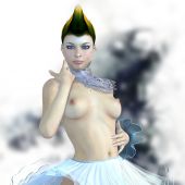 балерина 3D с голыми титьками
